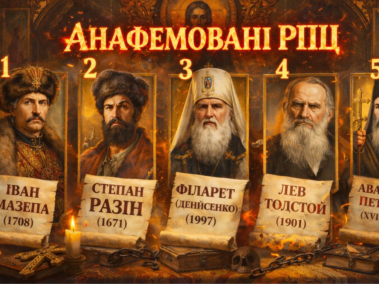 Рейтинг найвідоміших анафем у РПЦ