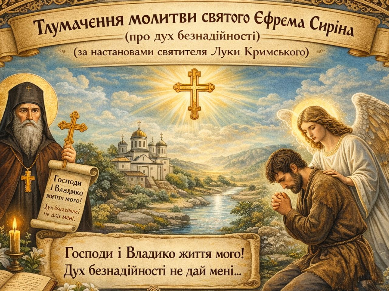 Молитва Єфрема Сиріна - тлумачення в контексті дух безнадійності