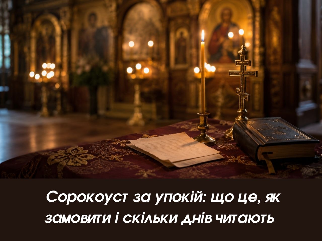 Сорокоуст за упокій: що це, як замовити і скільки днів читають