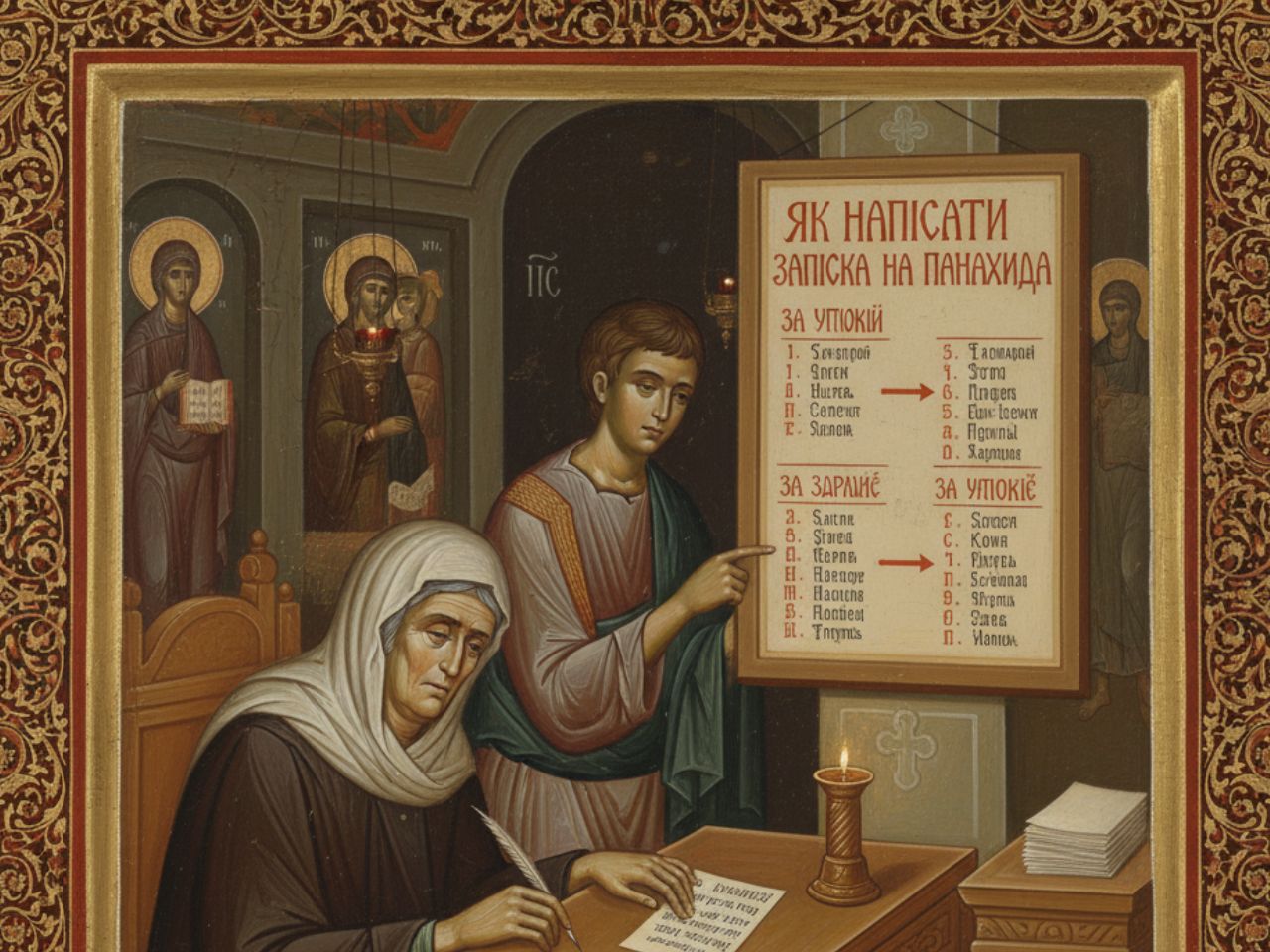 Як написати записку на панахиду